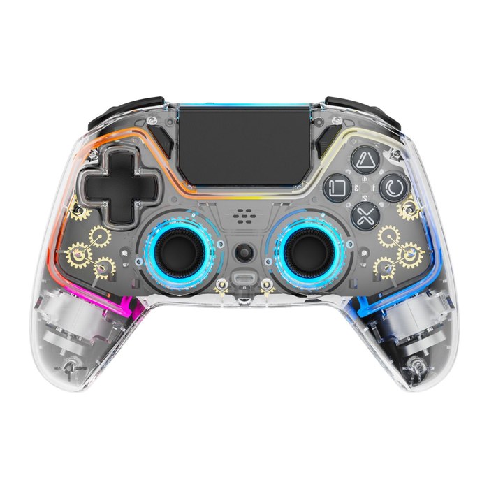 Deltaco Controller Wireless RGB transparent PS4