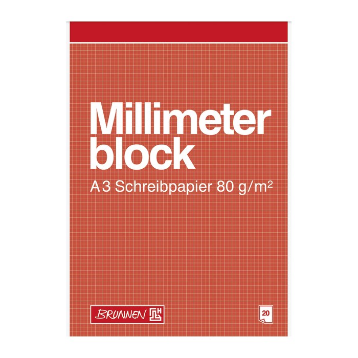 BRUNNEN Millimeterblock DIN A3 Millimeter, 1 St.