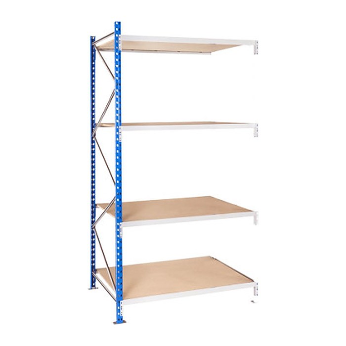 Manorga Anbau-Schwerlastregal EPSIVOL ZR2515104F4S himmelblau, braun 150,0 x 100,0 x 250,0 cm