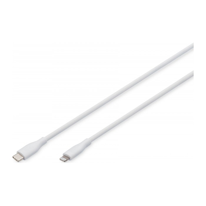 DIGITUS USB 2.0 Kabel Typ C-Lightning Silikon 2m weiß