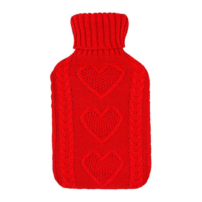 WUNDmed® 2 Liter Wärmflasche rot, grau, blau