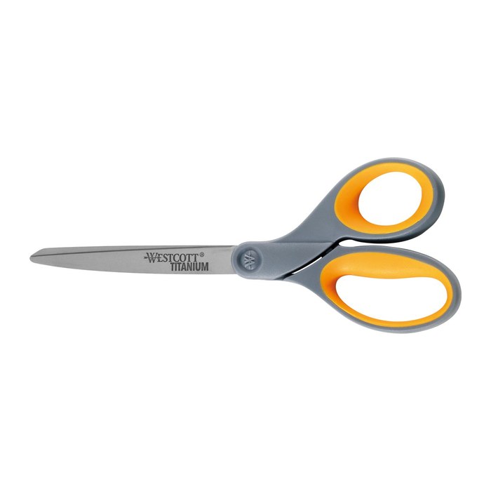 WESTCOTT Papierschere TITANIUM Nitride grau-gelb 23,0 cm