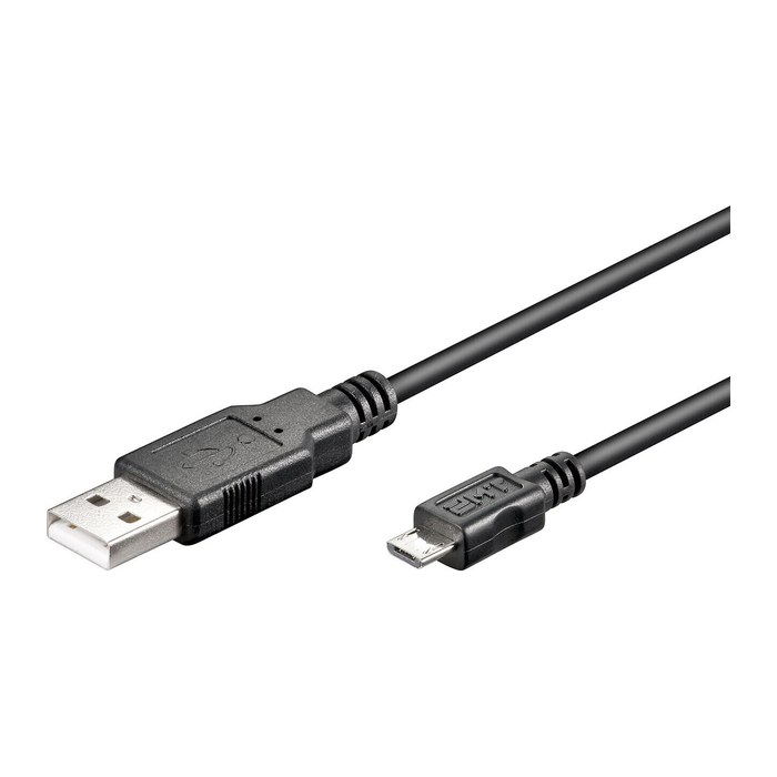 goobay USB 2.0 A/Micro USB 2.0 B Kabel 3,0 m schwarz, 1 St.