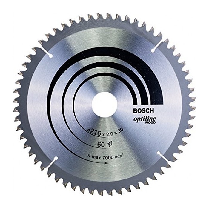 BOSCH Optiline Wood Kreissägeblatt 216,0 mm, 60 Zähne, 1 St.