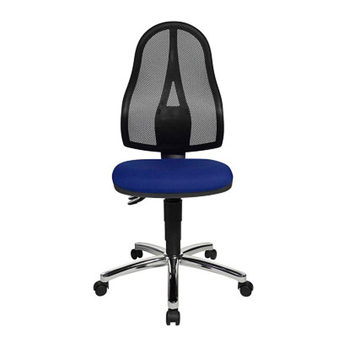 Topstar Bürostuhl Point 60 Netz, 8169NETG260 Stoff blau, Gestell chrom