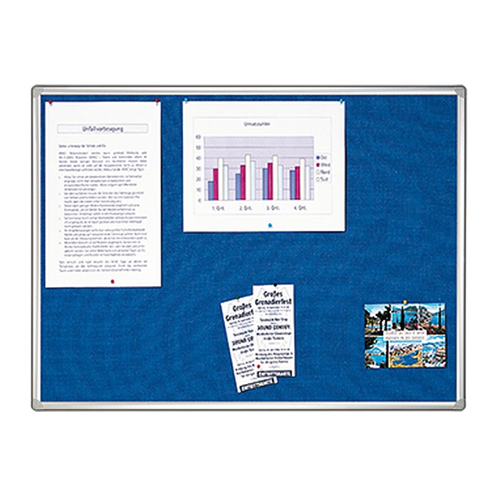 FRANKEN Pinnwand PRO 150,0 x 100,0 cm Textil blau