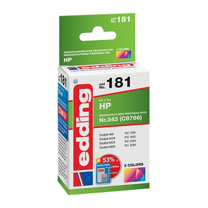 edding EDD-181 color Druckerpatrone kompatibel zu HP 343 (C8766EE)