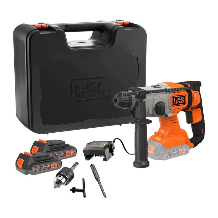 Black&Decker Akku-Kombihammer SDS-pl,18V,2x2,5Ah BCD900E2K