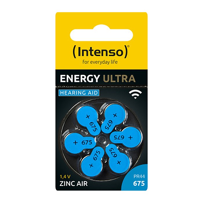 Intenso Knopfzellen PR44 / 675 Zink-Luft 1,45 V, 6 St.