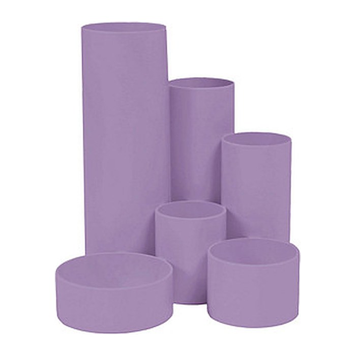 M&M Stiftehalter Schreibtisch-Boy lavendel Polystyrol 6 Fächer 12,9 x 13,9 x 14,7 cm