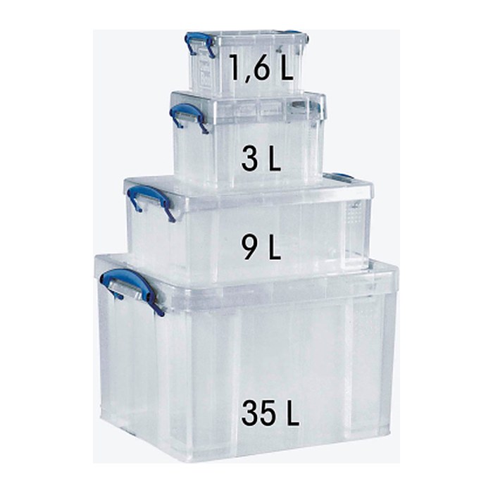 Really Useful Box Aufbewahrungsboxen-Set transparent, 1 Set