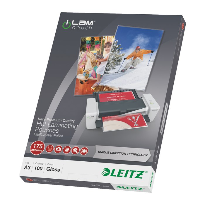 LEITZ Laminierfolien UDT glänzend für A3 175 micron, 100 St.
