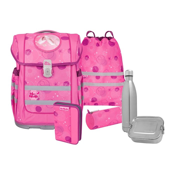 Mc®Neill Schulranzen-Set COMPACTO PINKY Kunstfaser pink