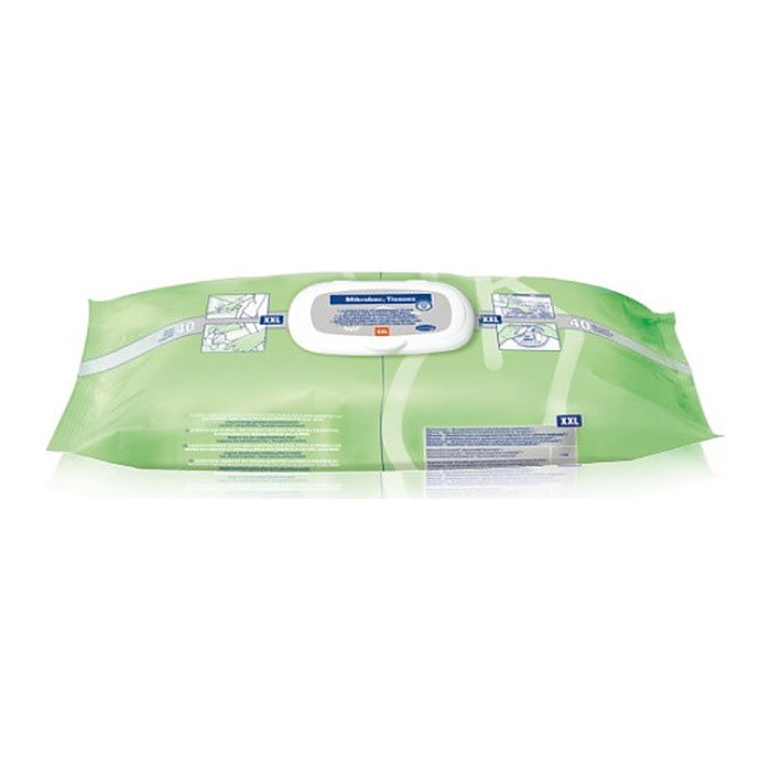 HARTMANN Desinfektionstücher Mikrobac® XXL 1-lagig weiß, 40 Tücher
