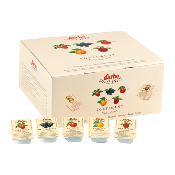 d’arbo Mix Sortiment Fruchtaufstrich, 100x 25 g