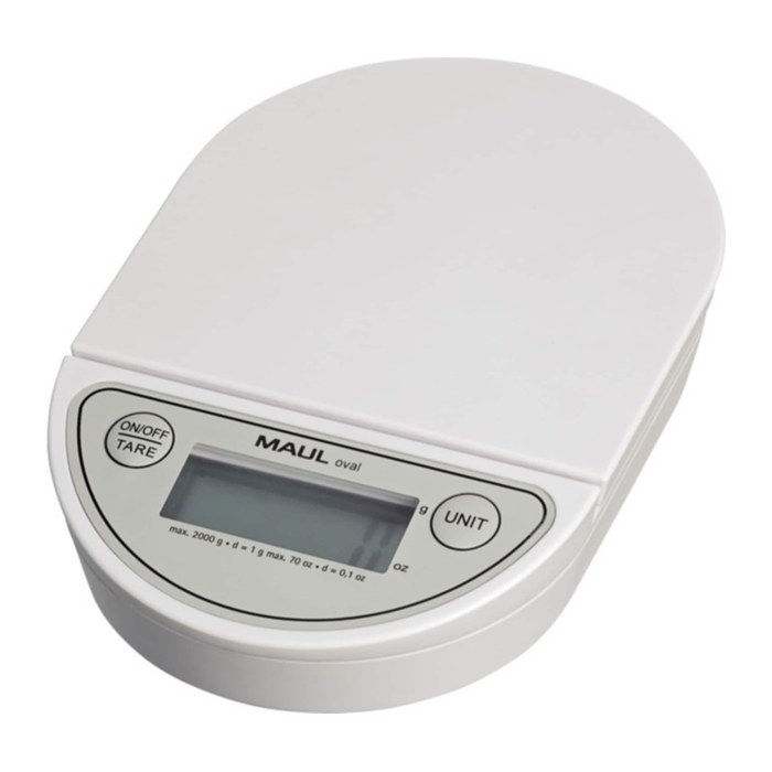 MAUL Briefwaage MAULoval weiß für max. 2,0 kg