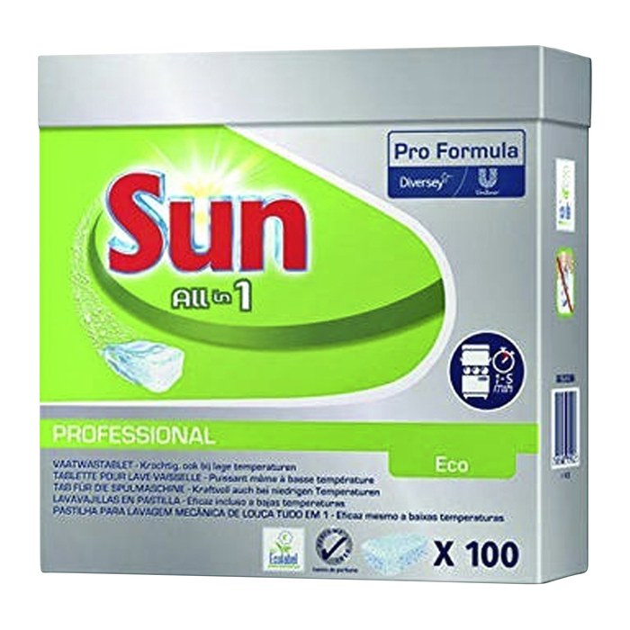 Sun PROFESSIONAL All in 1 Eco Spülmaschinentabs, 100 St.