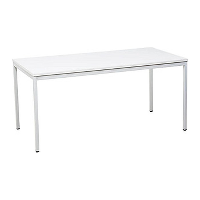 Gürkan Mehrzwecktisch weiß rechteckig, Vierkantrohr weiß, 120,0 x 80,0 x 75,0 cm