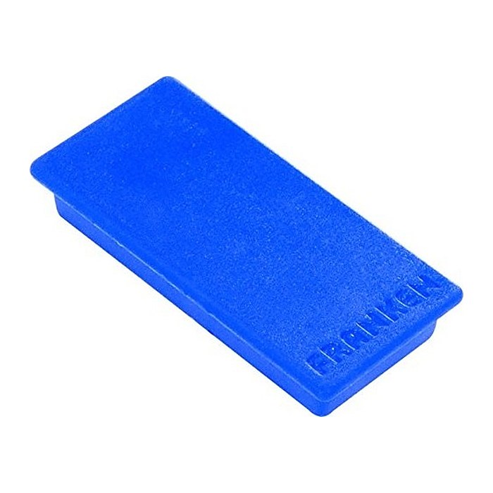 FRANKEN Haftmagnet Magnet blau, Kunststoff 2,3 x 5,0 cm, 10 St.