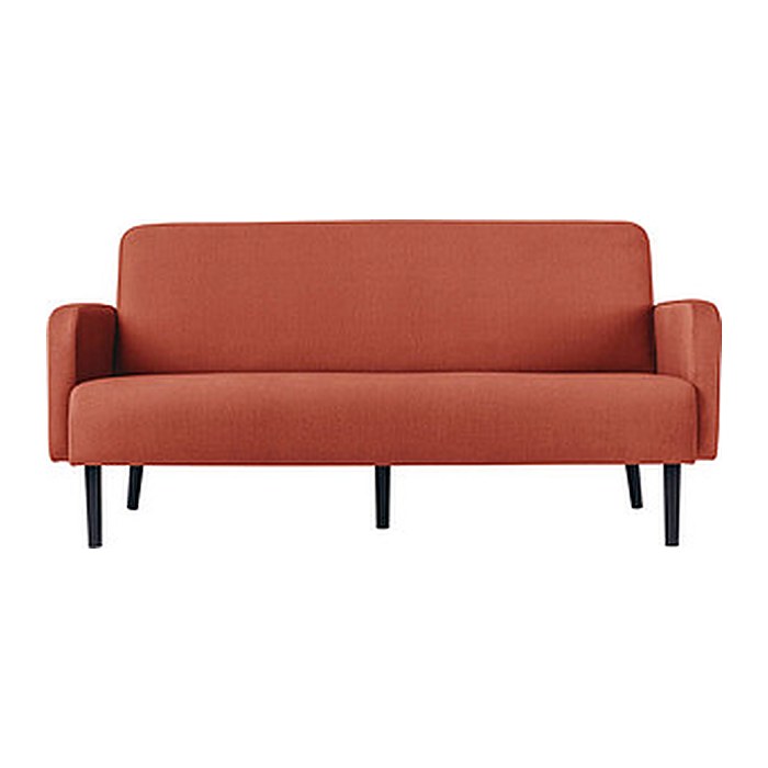 meet powered by PAPERFLOW 3-Sitzer Sofa LISBOA rost schwarz Stoff 176,0 x 81,5 x 83,0 cm, 1 St.