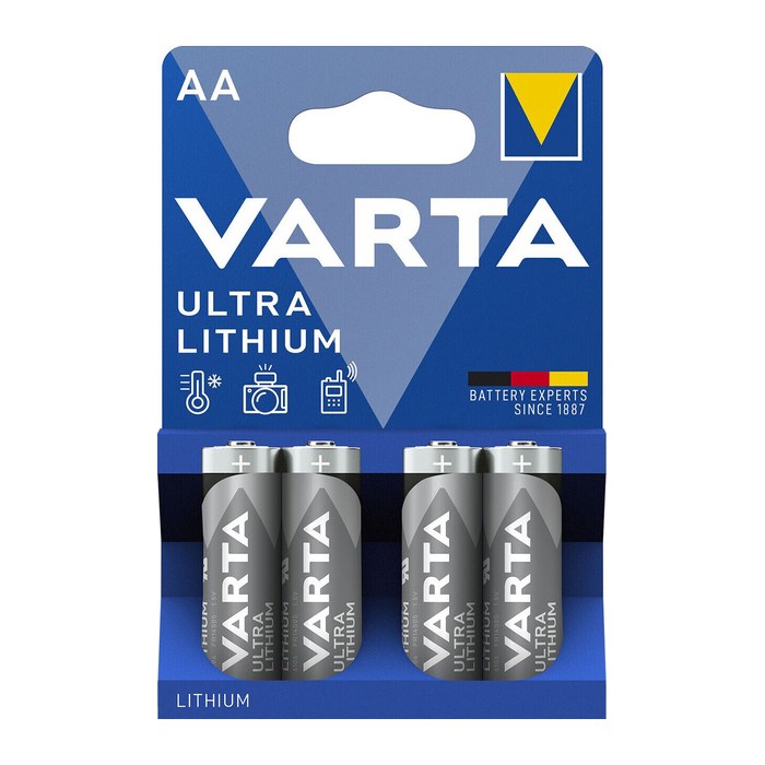 VARTA Batterien ULTRA LITHIUM Lithium Mignon AA 1,5 V, 4 St.