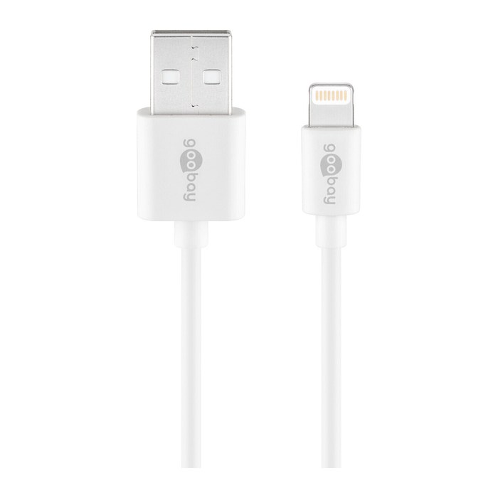 goobay USB 2.0 A/Lightning Kabel 0,5 m weiß, 1 St.