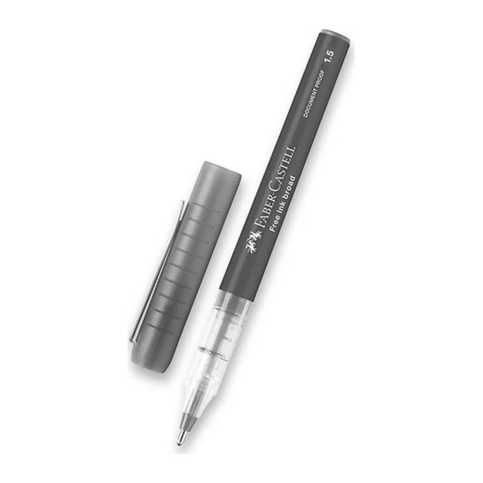FABER-CASTELL Free Ink Tintenroller grau 0,8 mm, Schreibfarbe: rot, 1 St.