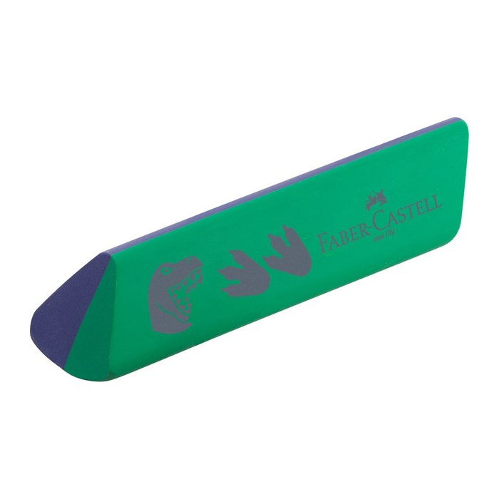 FABER-CASTELL Radiergummi Dino Dust free grün/blau, 1 St.