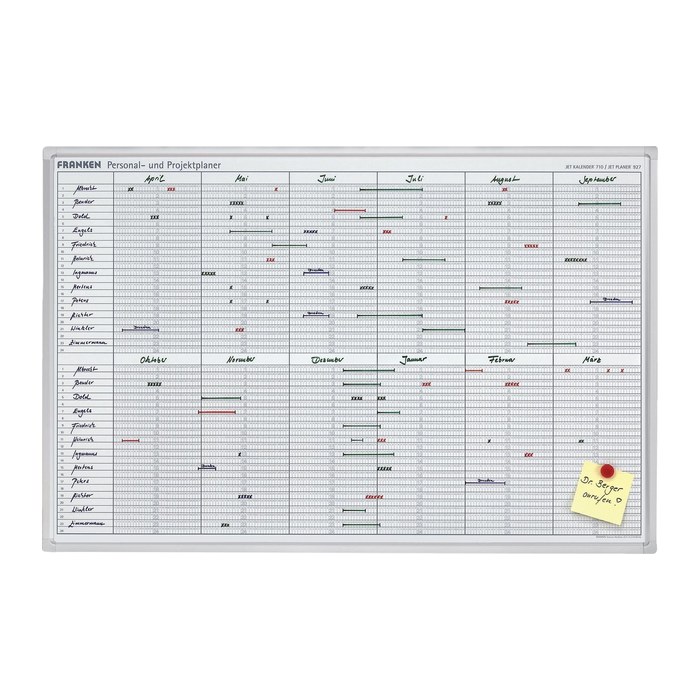 FRANKEN JetKalender® 710 Jahresplaner, blanko 90,0 x 60,0 cm