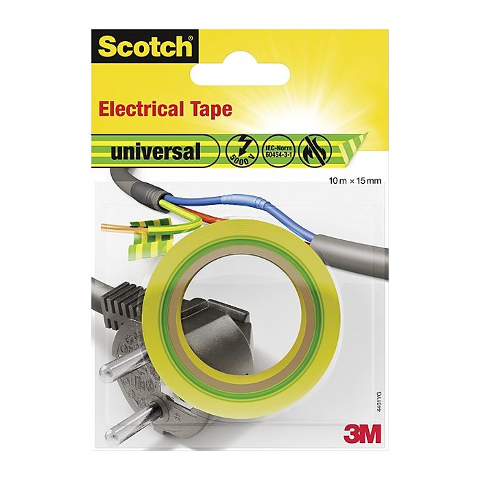 Scotch universal Electrical Tape Isolierband grün 15,0 mm x 10,0 m 1 Rolle