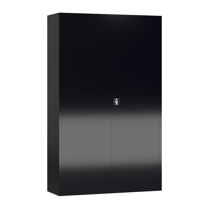 ClassiX Stahlschrank X-530389 tiefschwarz 4 Fachböden 120,0 x 60,0 x 194,5 cm, aufgebaut, 1 St.