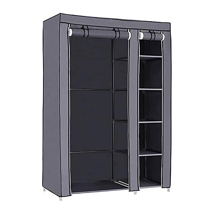 SONGMICS Kleiderschrank, LSF007G schwarz 110,0 cm x 45,0 cm³ x 175,0 cm, 1 St.