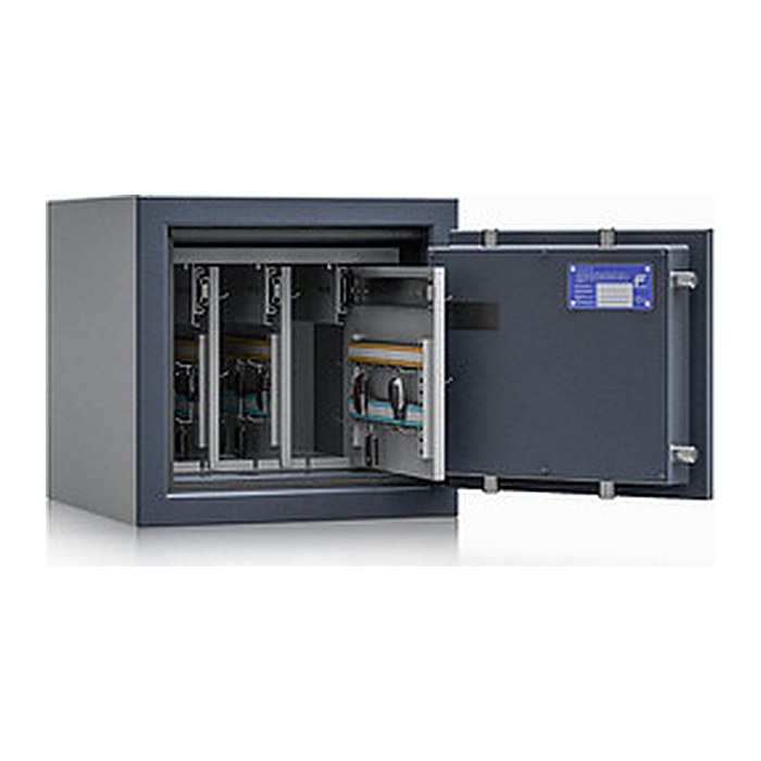ISS safe4key Schlüsseltresor grau mit 72 Haken, Elektronikschloss, 42,0 x 42,0 x 40,0 cm, 1 St.