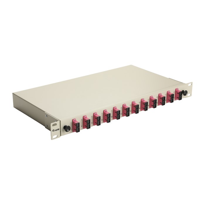 Equip LWL-Spleißkasten 12-Port SC-Duplex OM4 1U komplett gr