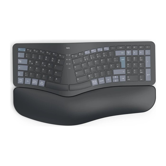 hama WK-900 ergonomische Tastatur kabellos schwarz