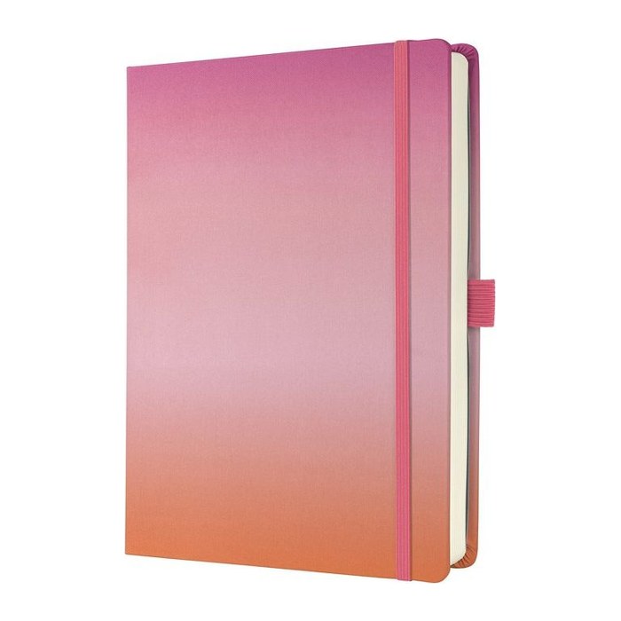 SIGEL Notizbuch JOLIE Bullet ca. DIN A5 punktkariert, pink/rosa/orange Hardcover 200 Seiten, 1 St.