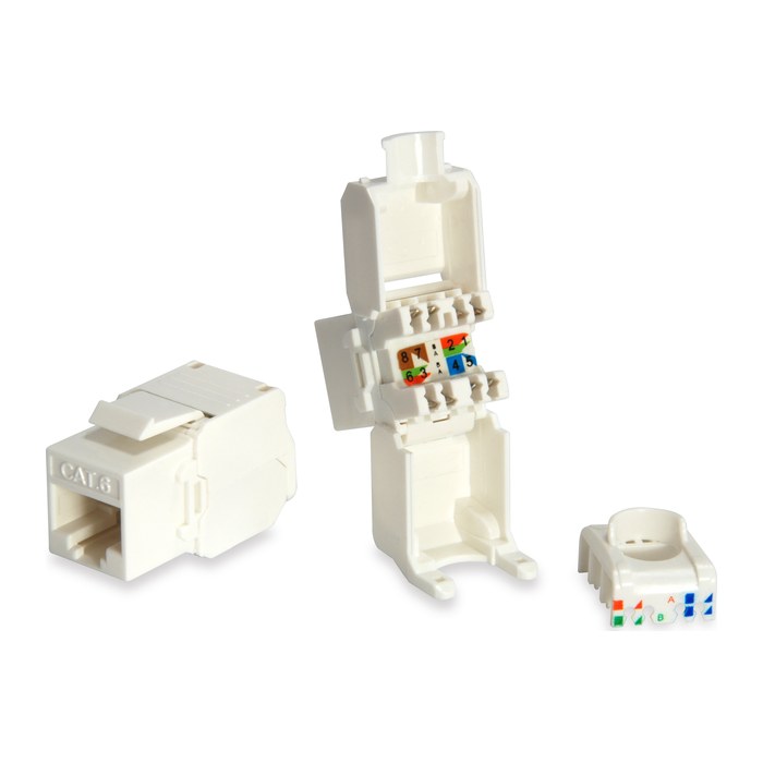 Equip Keystone Jack ungeschirmt Cat6 wzf.8Stk sw