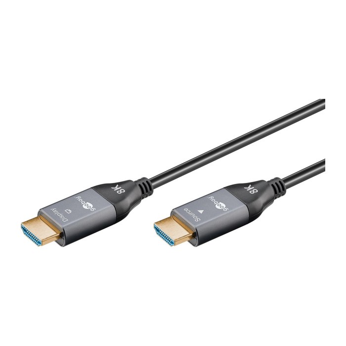 goobay Optisches Hybrid Ultra High-Speed HDMI-Kabel AOC 10,0 m schwarz, 1 St.