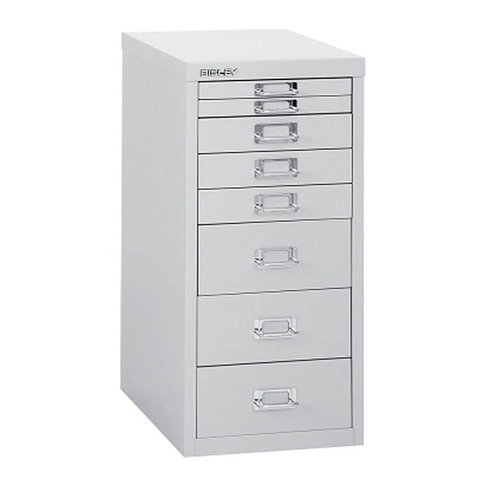 BISLEY MultiDrawer™ L298 Schubladenschrank lichtgrau 8 Schubladen 27,8 x 38,0 x 59,0 cm, 1 St.