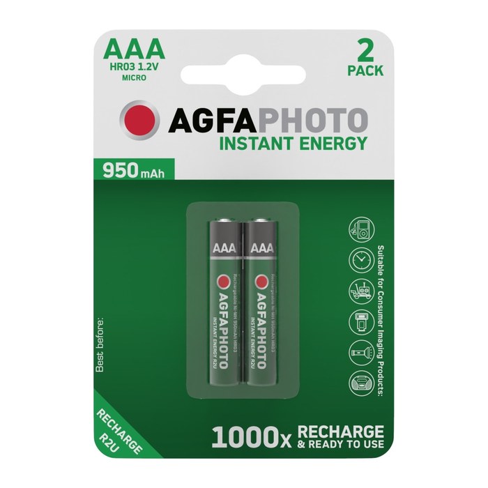 AgfaPhoto Akku Instant Energy AAA HR03 950mAh 2St.