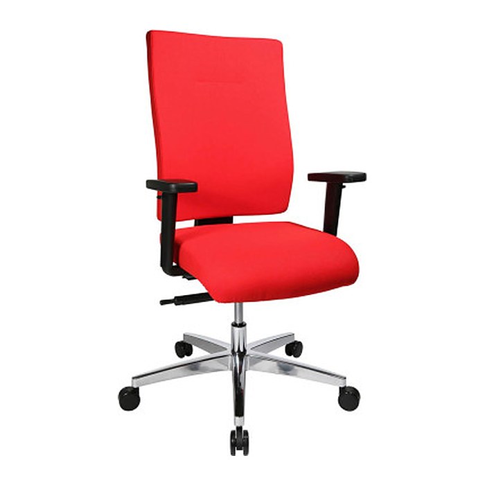 Topstar Bürostuhl Profi Star 15 High, PS49H T31Q Stoff rot, Gestell alu