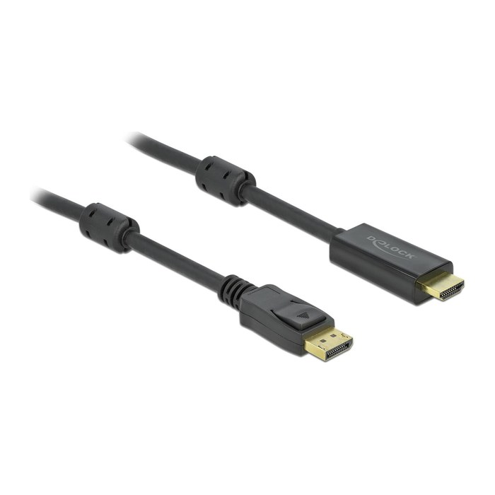 DELOCK DisplayPort 1.2 > HDMI Kabel 4K 60Hz 1,0m aktiv