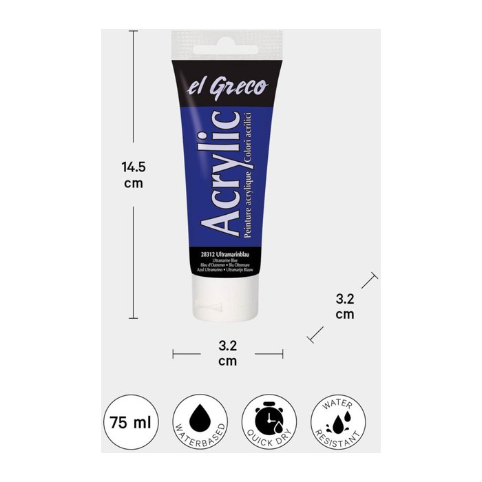 KREUL el Greco Acrylfarbe lichter ocker 75,0 ml, 1 St.