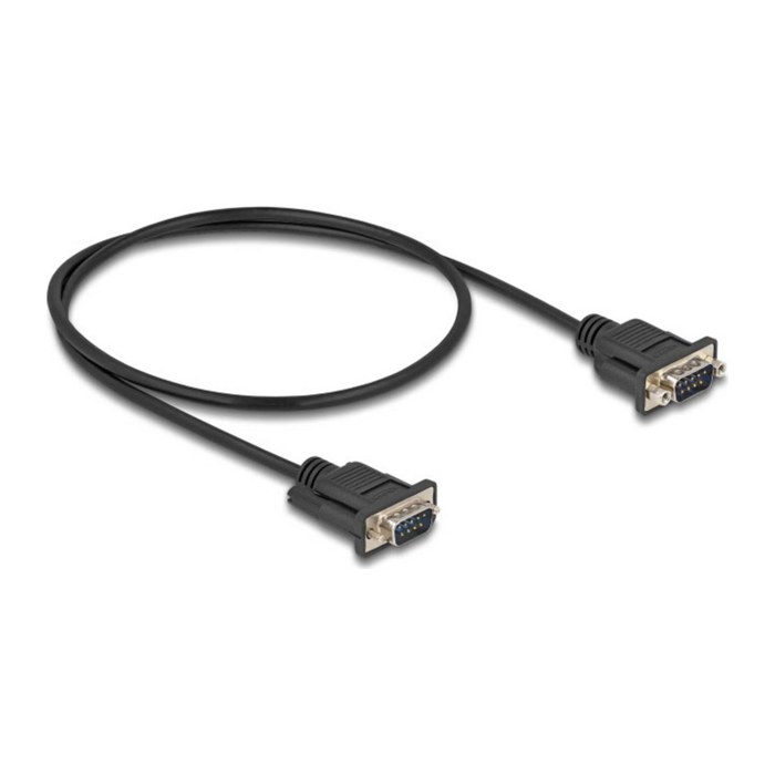 DELOCK Seriell Kabel RS-232 St zu St mit St-Gehäuse 0,5 m