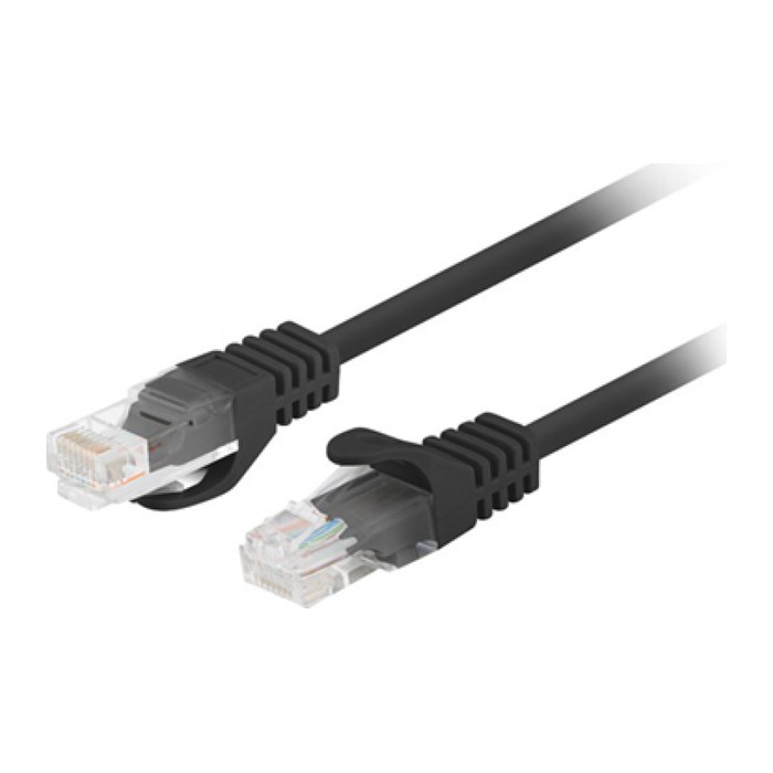 LANBERG Patchkabel CAT.5E UTP 0,25m Fluke Zertifikat schwarz