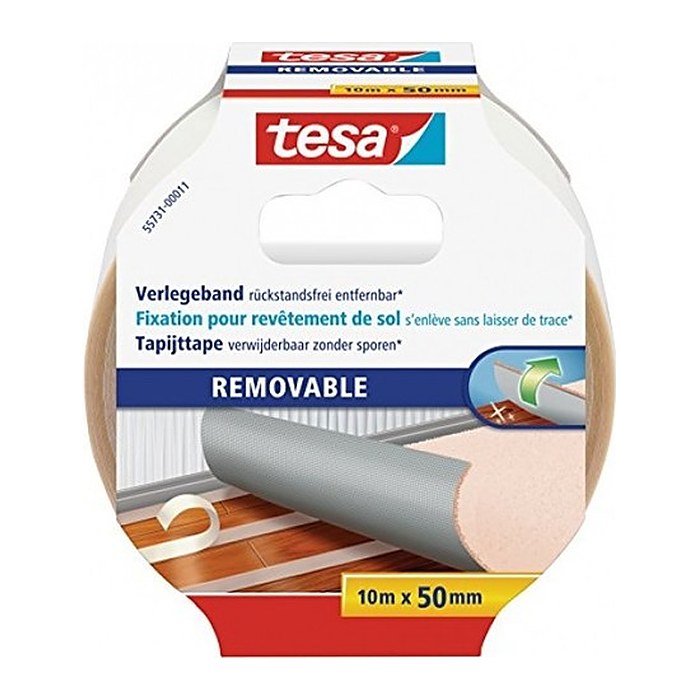 tesa REMOVABLE doppelseitiges Klebeband 50,0 mm x 10,0 m, 1 Rolle
