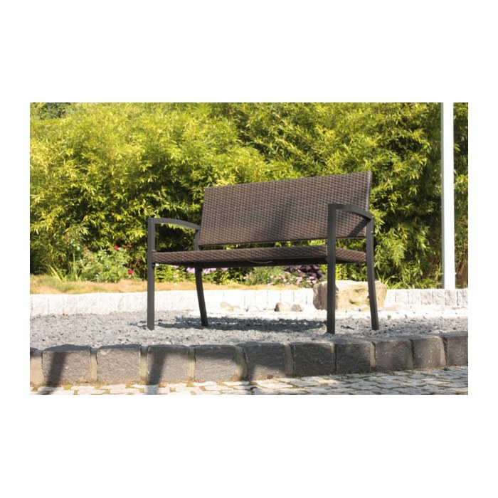 Garden Pleasure Gartenbank San Remo 970223 coffee Kunststoff 116,0 cm
