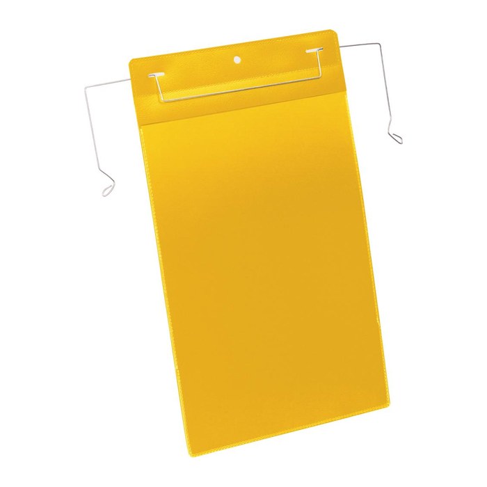 DURABLE Drahtbügeltaschen gelb A4, 50 St.