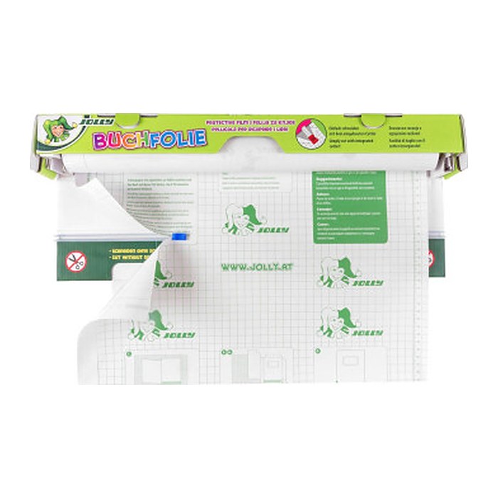 JOLLY Bucheinbandfolie selbstklebend mit Cutter transparent 45,0 cm x 10,0 m