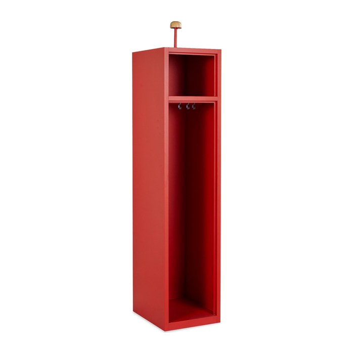 Feuerwehrschrank (1 Abteil) optional mit Zubehör – Feuerrot